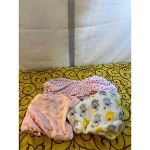 Swaddle me infant blanket sleepers pink gray fleece lot